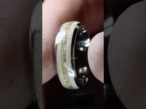 Titanium Split Sand Ring - Custom Handcrafted Band With Your Own Beach Sand