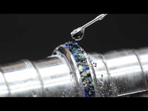 Damascus Steel Sand Ring | Custom Handcrafted Band With Your Own Keepsake Sand