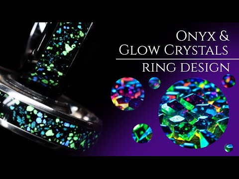 Onyx & UV Glow Ring - Black Ceramic