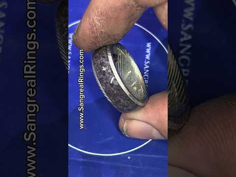 The Damascus Steel Amethyst Ring