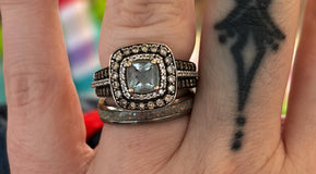 slim sand ring in titanium by sangrealrings