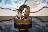 Sangreal Rings titanium sand ring with natural sand inlay and polished titanium band