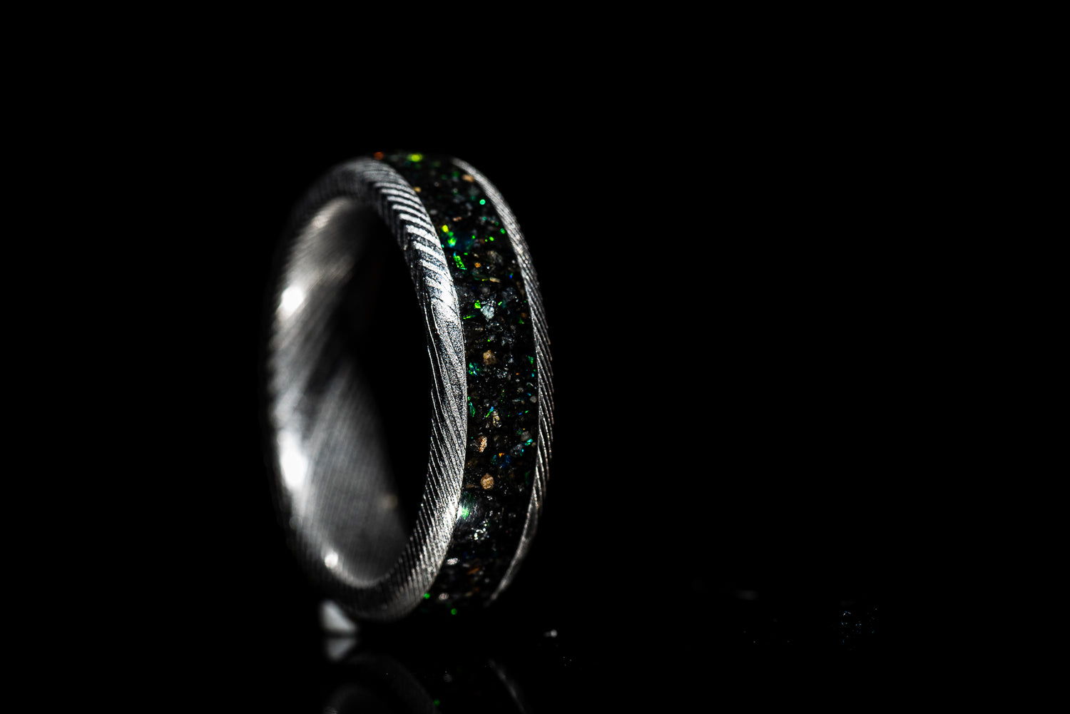 The Sand Ring - Damascus Steel Core