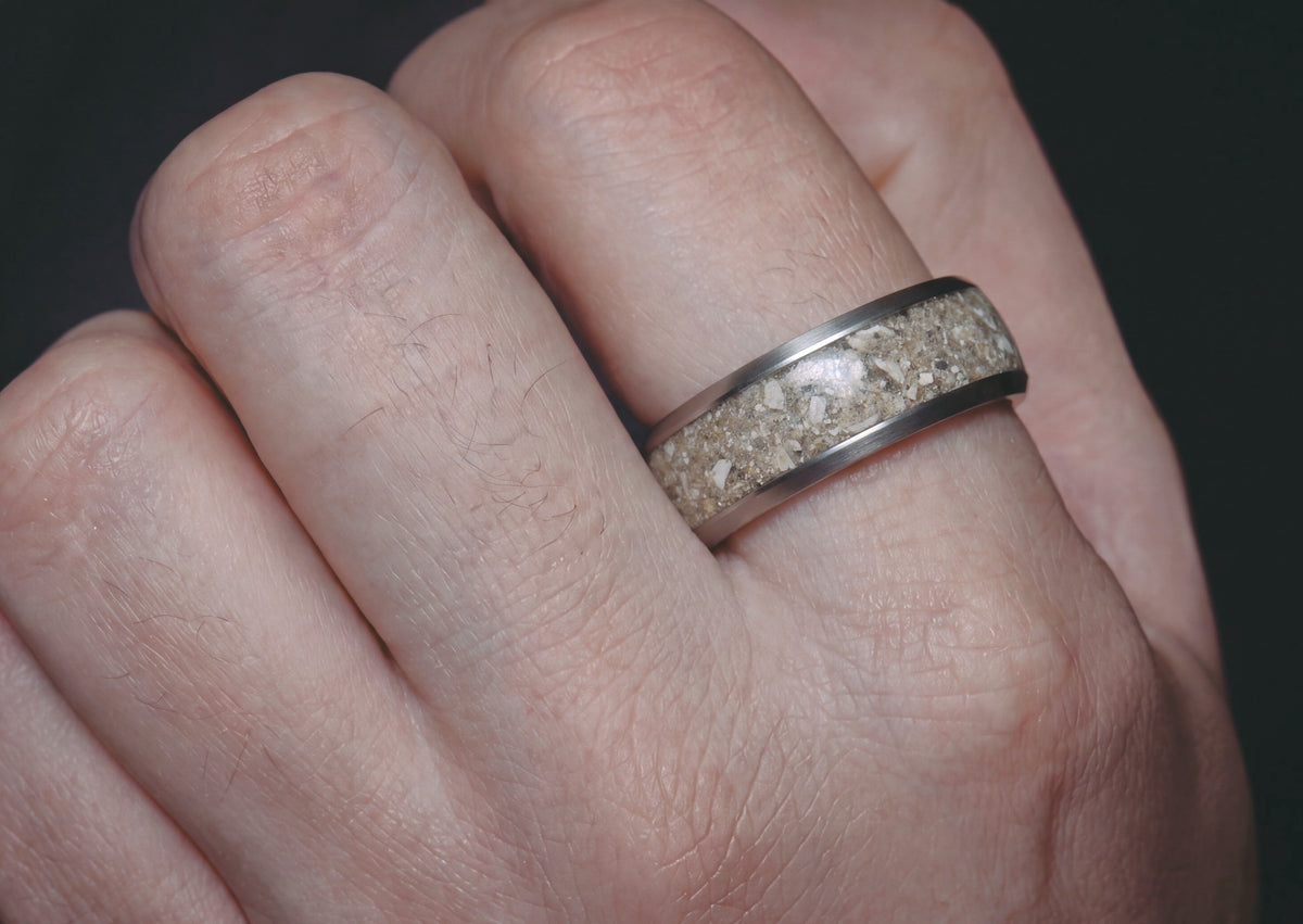 Memorial Ring with Ashes | Titanium | Handcrafted, 100% Resin-Free