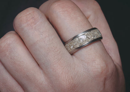 Memorial Ring with Ashes | Titanium | Handcrafted, 100% Resin-Free