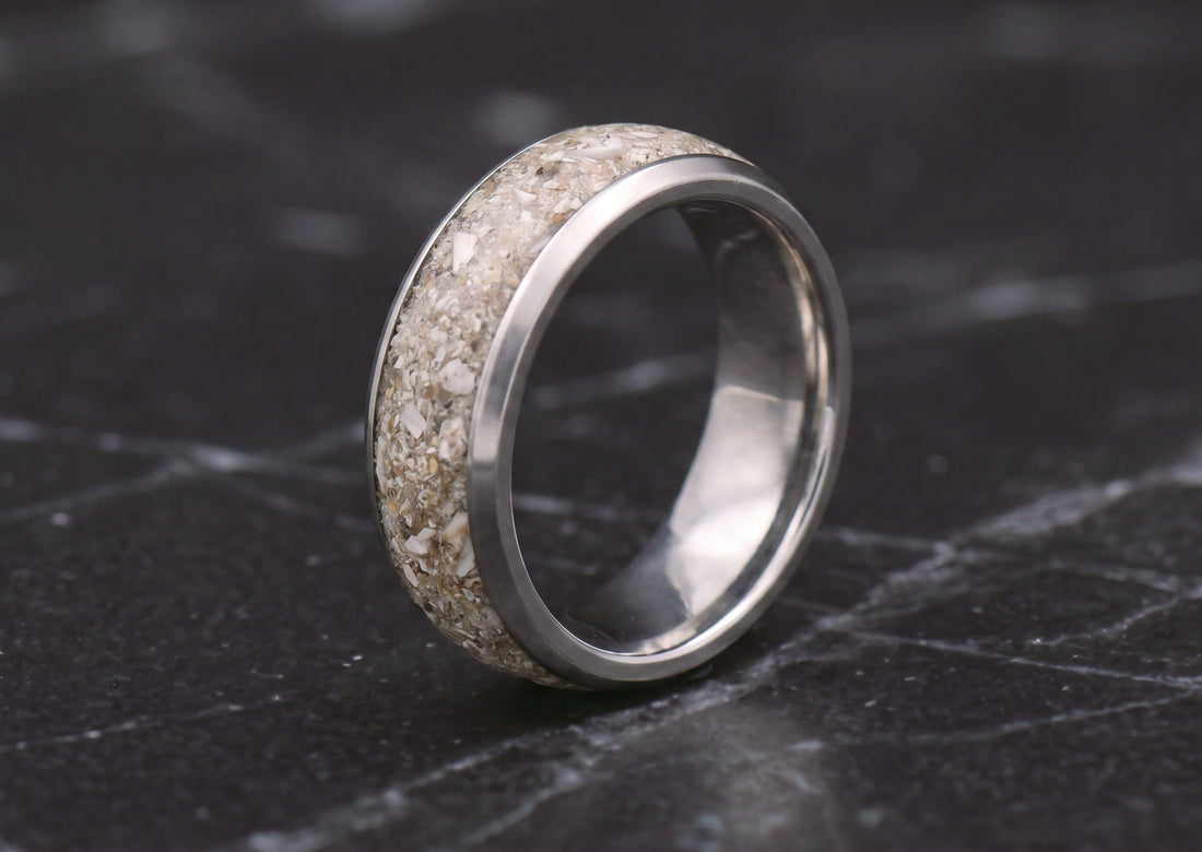 Memorial Ring with Ashes | Titanium | Handcrafted, 100% Resin-Free
