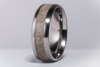 Coprolite (Dinosaur Poop) Fossil Titanium Ring