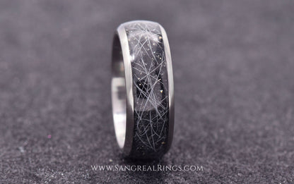 Pet Keepsake Ring | Dog Fur, Cat Whiskers, Horse Hair | Titanium | Handcrafted, 100% Resin-Free