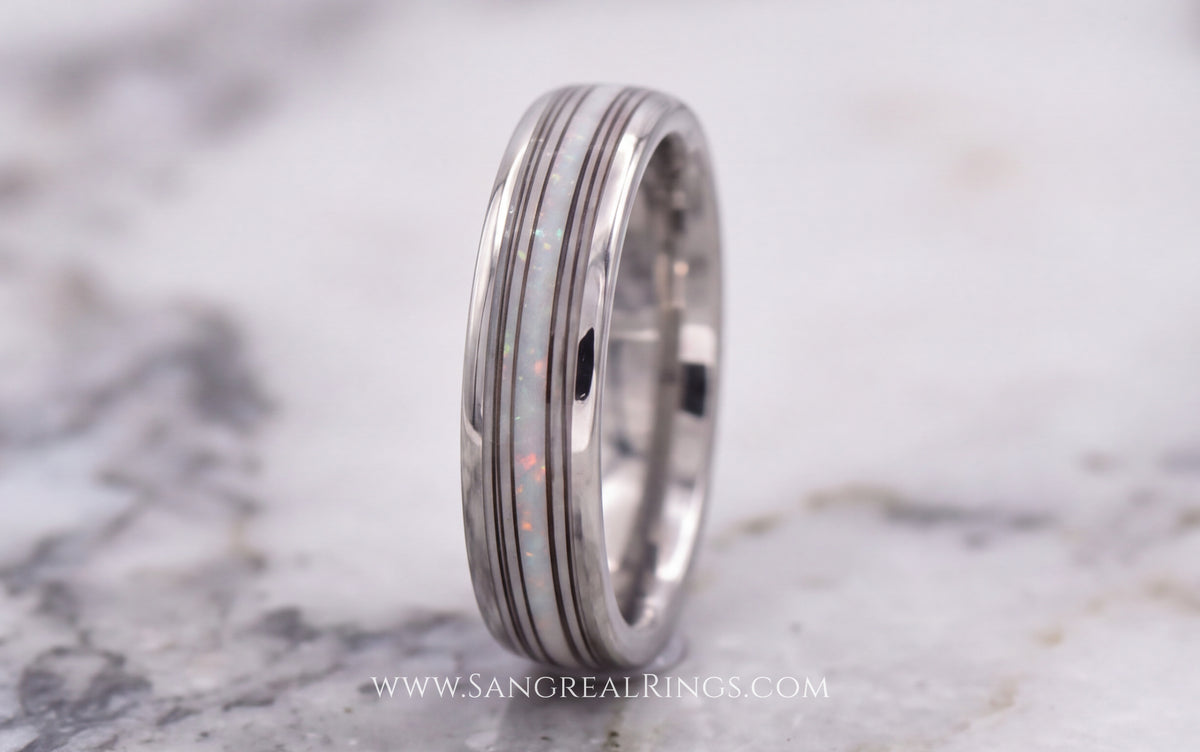 Pet Keepsake Ring | Dog Fur, Cat Whiskers, Horse Hair | Titanium | Handcrafted, 100% Resin-Free