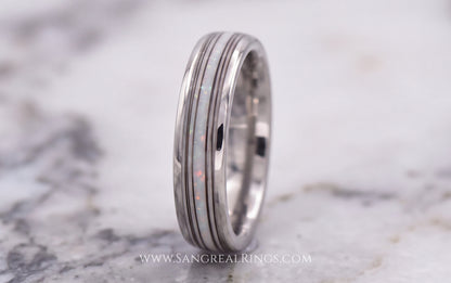 Pet Keepsake Ring | Dog Fur, Cat Whiskers, Horse Hair | Titanium | Handcrafted, 100% Resin-Free