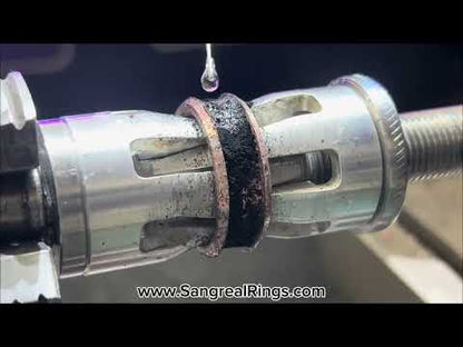 SangrealRings Superconductor Raptor Tooth Fossil Ring Band For Men