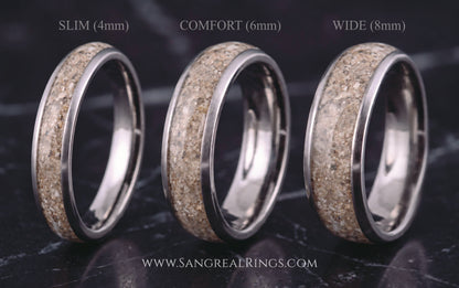 Pet Keepsake Ring | Dog Fur, Cat Whiskers, Horse Hair | Titanium | Handcrafted, 100% Resin-Free
