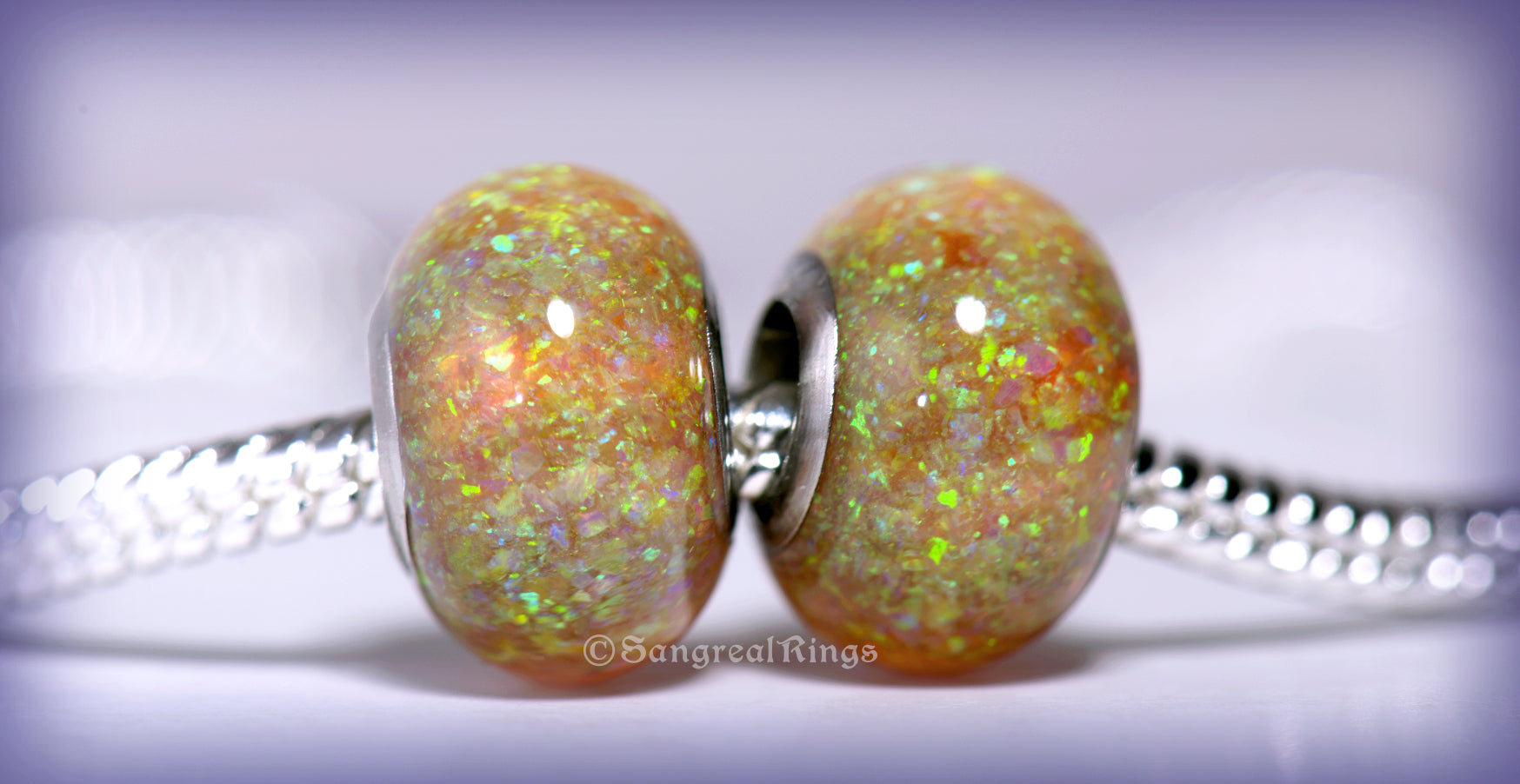 Orange Opal Beads