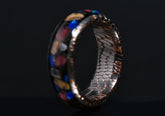 Sangrealrings superconductor ring men with colorful inlays and intricate metal design