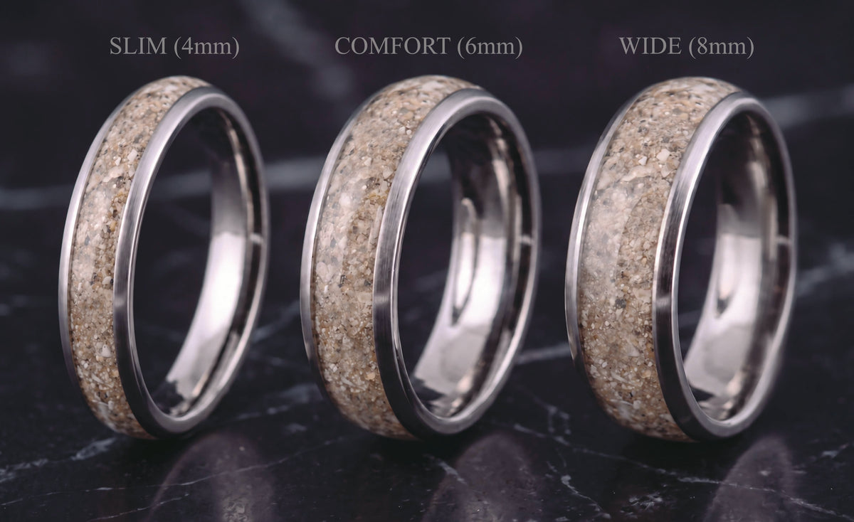Memorial Ring with Ashes | Titanium | Handcrafted, 100% Resin-Free