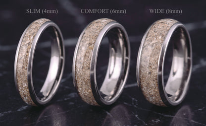 Memorial Ring with Ashes | Titanium | Handcrafted, 100% Resin-Free