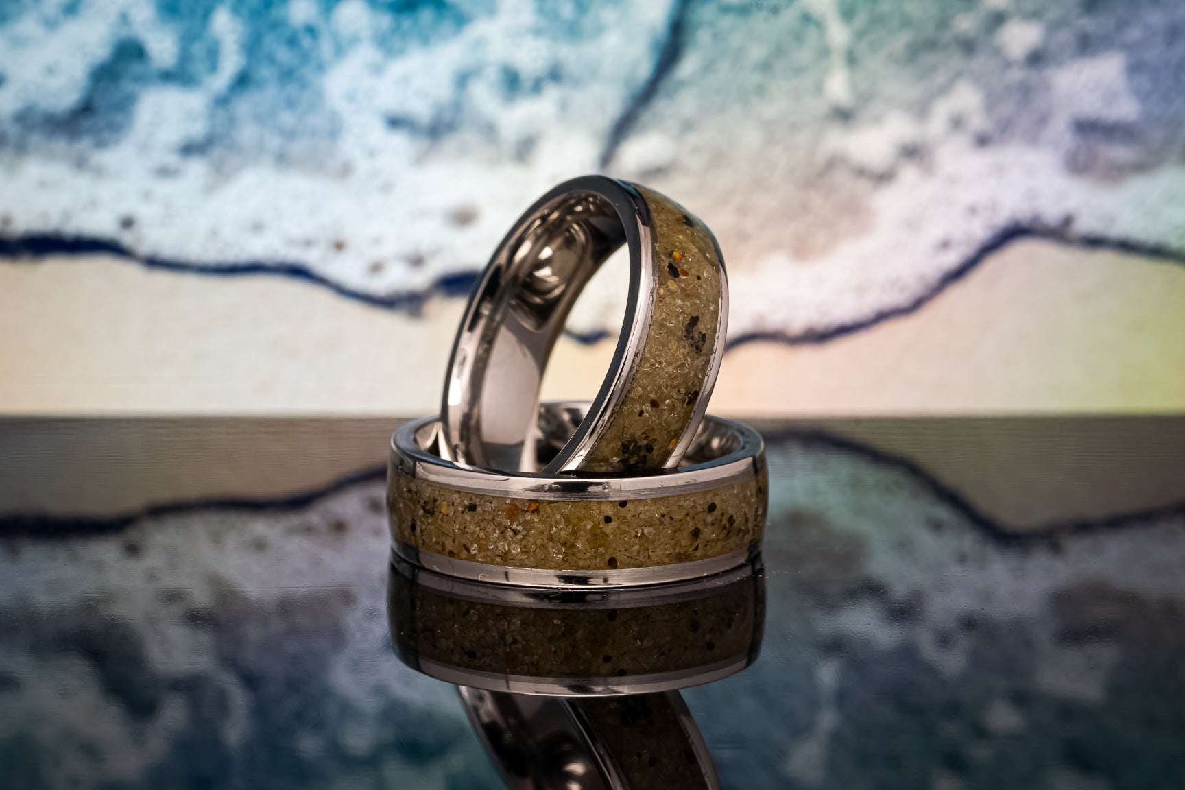 Dragons Fidget Spinner Ring-Black Titanium Fidget Ring | Titanium Rings