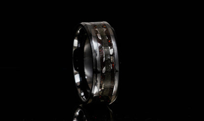 The Moon Dust Black Ceramic Ring