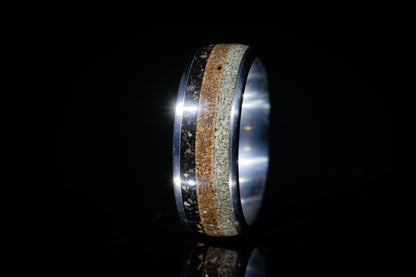 Split Inlay Sand Ring - Titanium core