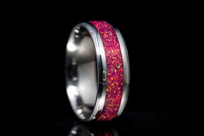Pink Fire Opal - Titanium Core