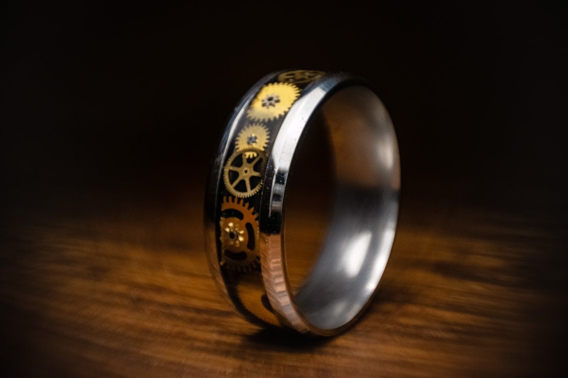 Titanium Steampunk Ring